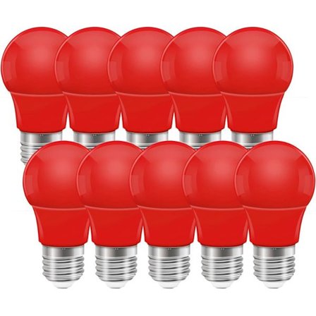 E27 LED 3W fargerik lyspære, fargerik golfball lyspære, rød farget globus