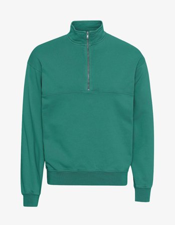 Organic Quarter Zip - Pine Green - L
