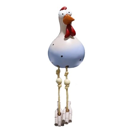 Sjove kylling hegn dekoration harpiks statuer hjem dekorationer