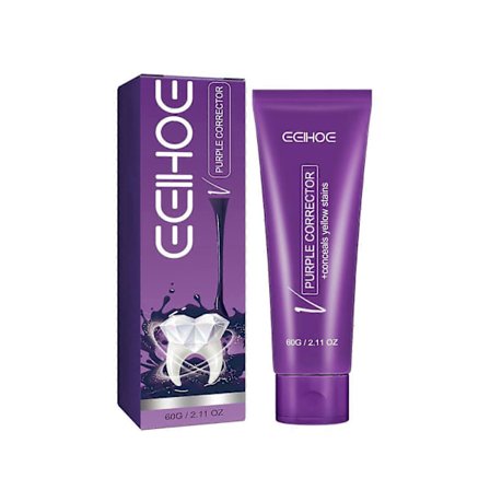 Lila Tandkräm Tar Bort Fläckar Minskar Gula Tänder Skum Tandköttsbehandling Whitening Brightening Oral Rengöringsprodukter 60g