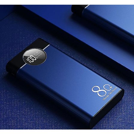 80000mah Bärbar Power Bank med LED-ljus Digital Power