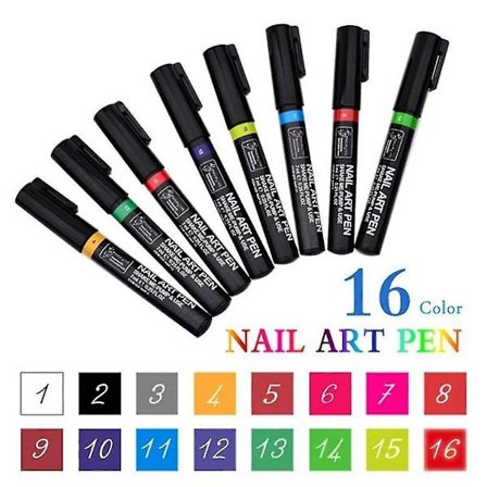 Nail Art Penna Målning Nail Tool DIY Art Marker Penna Nail Beauty Supplies|Prickverktyg