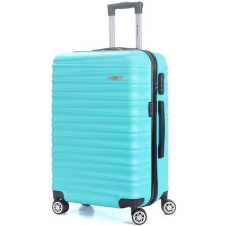 Suurikokoinen 4-pyöräinen kaksinkertainen ABS Rigid matkalaukku - Palma - SuperFly (Lagoon Blue) Blå lagun