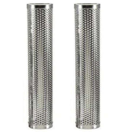 2x Bbq Rustfrit Stål Tilbehør Net Perforeret Net Ryger Rør Grill Generator Smok