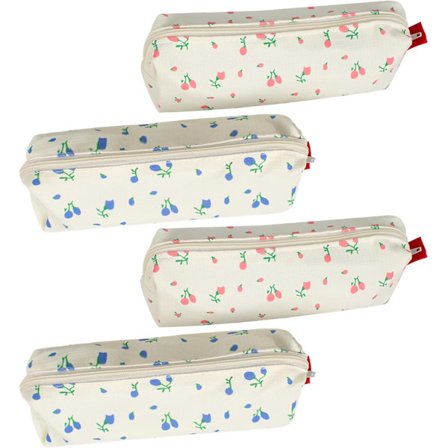 4-pack blommiga pennfodral, litet pennfodral pennfodral pennfodral för pennfodral i estetiskt pennfodral multifunktionell sminkväska