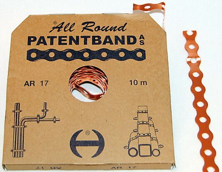 CHRISTIANIA BYGGTEKNIKK PATENTBAND AR17MMX10M KOBBER 1017
