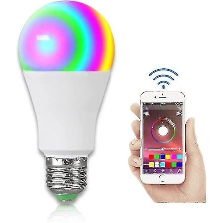 Led-lyspærer 15w Smart Led-lyspære E27 Rgbw Bluetooth 85-265v 20 Magiske farvetilstande Musikstyringsfunktion Til hjem Hotel Bar