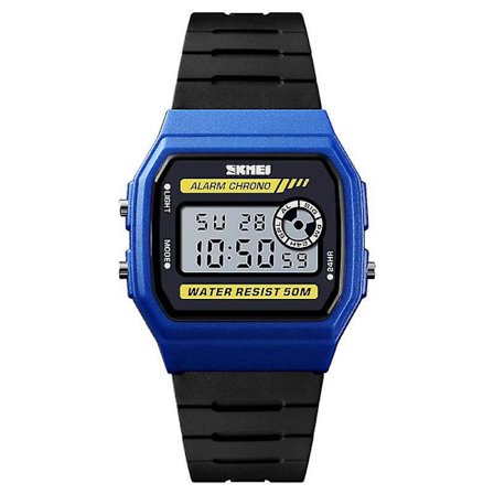 SKMEI 1413 LED Digital Watch Waterproof Chronograph Square Dial Studentklockor