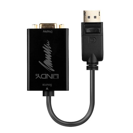 Lindy DisplayPort to VGA Adapter - ekstern videoadapter - svart