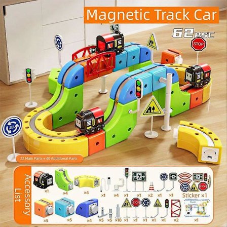 Elektriskt antigravitationstågset, 167 delar flexibelt bandelsset, DIY STEM magnetisk byggsats, julklappar födelsedagspresenter för barn[YJD]