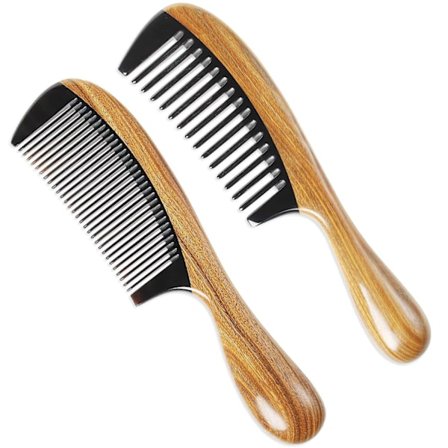 100% håndlavet naturlig grøn sandeltræ med bøffelhornshår Co