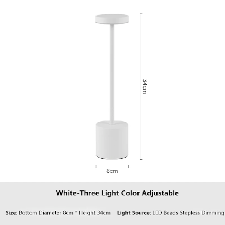 Enkel Touch Sensor LED Bord Lampa Laddbar Skrivbord Lampa