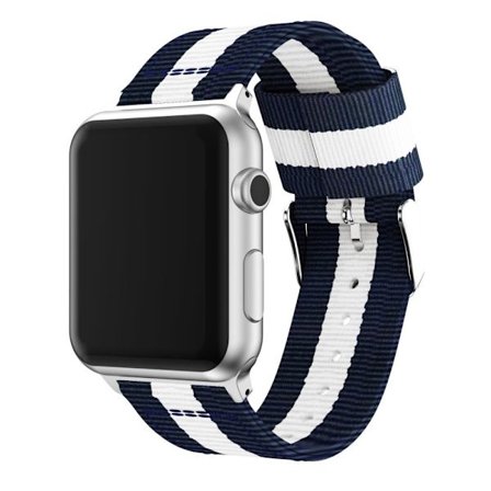 Nylonranneke Apple Watch Ultra 2 49mm Sininen/Valkoinen