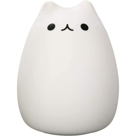 Populær katteopladningsmodel 0,4W kreativ tegneserie kat silikone natlampe baby farverigt skydelys