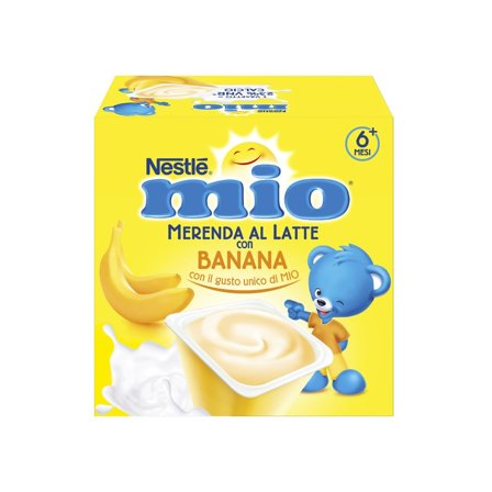 Nestlé Mio Merenda Al Latte Banana 4 Vasetti da 100g