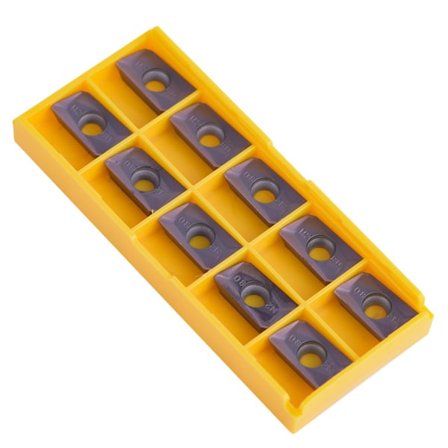 10 stk. CNC karbidspisser, innsatser, bladkutter, dreiebenk, dreieverktøy med eske