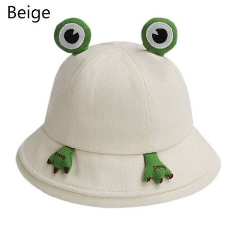 Söpö hattu Frog Bucket Hattu BEIGE