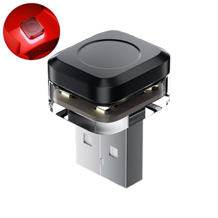 1X Mini USB Sensor Lampa Bil Interiör LED Kontroll Atmosfär Ljus↑√ F1Y4