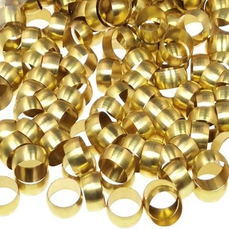 40 stk Kompressionsfitting Ferrule Sleeve Messing