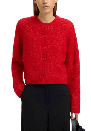 Selected Femme SLFSIA Stickad kofta Stickat Dam Röd XS