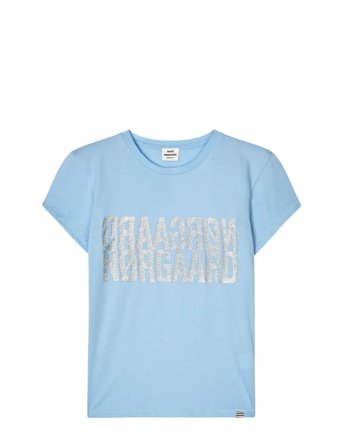 Mads Nørgaard Single Cotton Tuvina Tee - Blue - 164