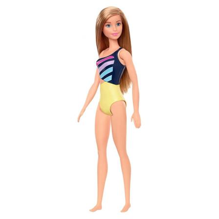 Barbie Docka 29 Cm Beach Baddräkt Ljusbrunt Hår