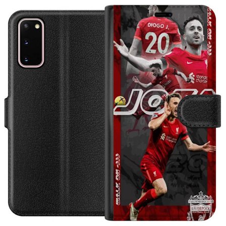 Kompatibelt Plånboksfodral till Samsung Samsung Galaxy S20 Liverpool Diogo Jota nr 20 fotboll affisch Portugalsk anfallare Röda spelare Premier Leag