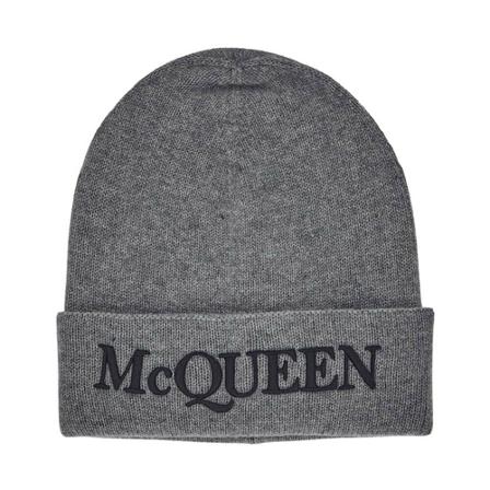 Alexander McQueen Beanies , Grijs , Heren , Maat: S Hoeden