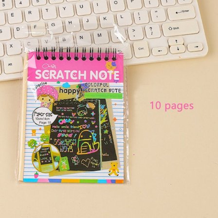 Scratch Paper Art Rainbow Scratch Notatbok ROSA 1 BOK 1 BOK