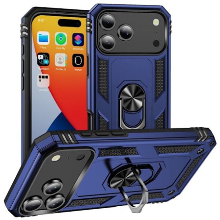 iPhone 17 Pro Case Max with Ring holder - Blue