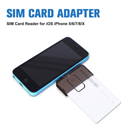 SIM-kortadapter SIM-kortläsare Mini SIM Nano för iOS-telefon