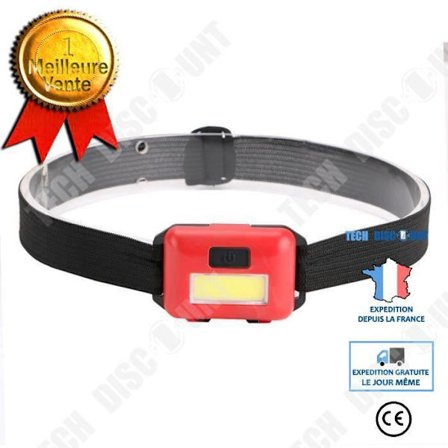 Pannlampa - TD - LED-lampa - 3 lägen - Röd - Camping