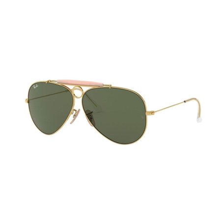 Ray-Ban Shooter -Aurinkolasit - Gold Pilot - Ray-Ban RB3138 001 58
