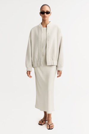 Soft Goat - Bomber Jacket - Cashmere jacket - L - Chalk