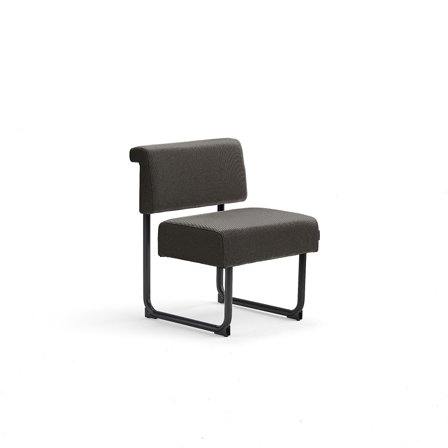 Sofa START, 600 mm, Textilbezug dunkelbraun/schwarz