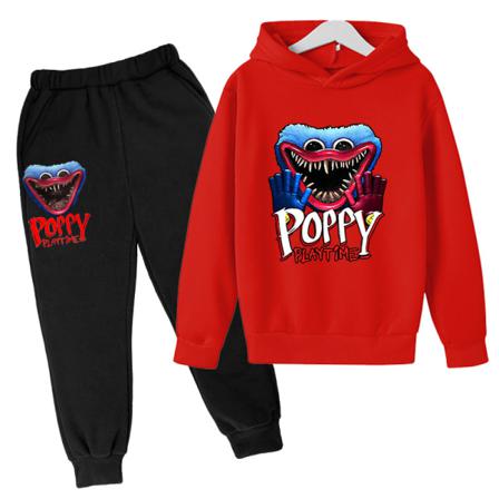 Kids Poppy Playtime Hoodie Set Huggy Wuggy Skräck Cosplay 140 Cm