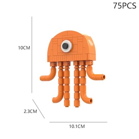 Garten of Banban Lego-liknande spel Grön-huvad monster flamingo MOC modellbyggstenar barns utbildningsleksaker