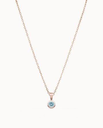 Halsband med månadssten i 18K Roséguld