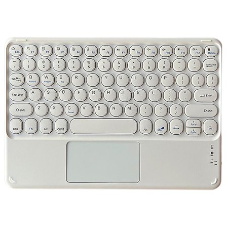 10-tums Bluetooth-tangentbord med pekplatta, ultratunt trådlöst Bluetooth-tangentbord med pekplatta, inbyggt uppladdningsbart