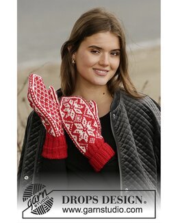 Strikkeoppskrift Votter - Drops Design