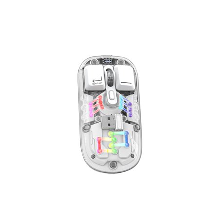 Trådlös mus - 2,4G + Bluetooth (krämvit)