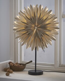 Adventsstjerne på fod 62 cm Beige