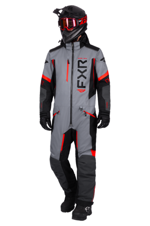 FXR Helium Ins Monosuit/Skoteroverall 26 Titan/Röd XL