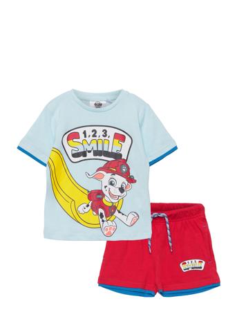 Set 2P Short + Ts Sets Sets With Short-sleeved T-shirt Multi/mønstret Paw Patrol*Betinget Tilbud
