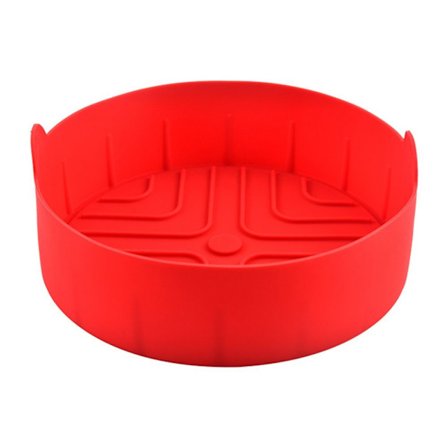 Fortyk Rund Silikone Gryde Til Air Fryer RØD