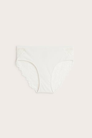 Kappahl | Brieftruser med blonder | Offwhite