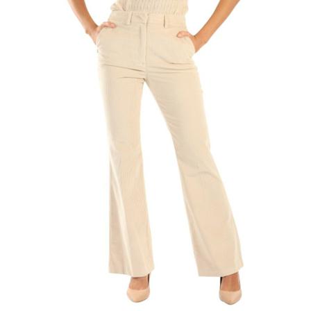 Manila Grace, Wide Trousers Beige, Dames, Maat:S