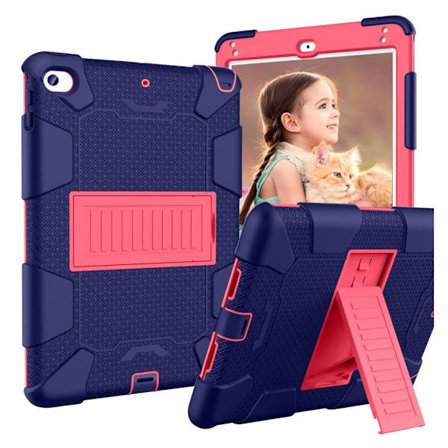 Tvåfärgat hybridfodral till iPad Mini (2019) - Mörkblå / Ros