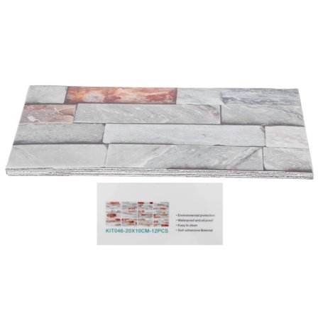 12 kpl PVC-laatta-tarrat Vedenkestävä itseliimautuva kylpyhuone Keittiö Olohuoneen sisustus Lattiatarrat (KIT046)