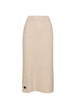 Hést Adelina Knittted Skirt Dame - Light Brown Melange
